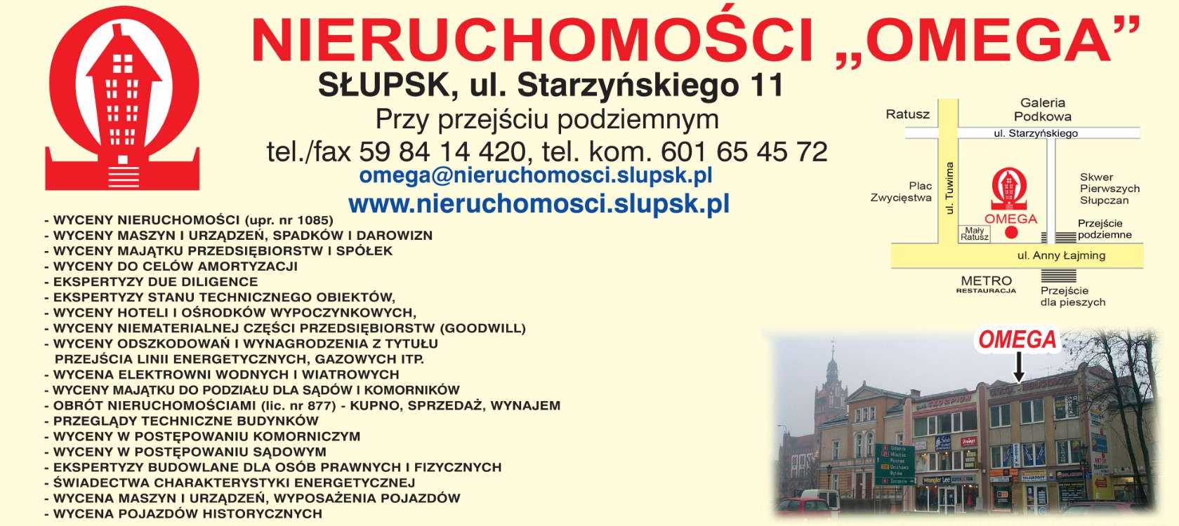 Inżynierskie Usługi Budowlane Wyceny Nieruchomości OMEGA - wyceny maszyn SŁUPSK wyceny maszyn SŁUPSK